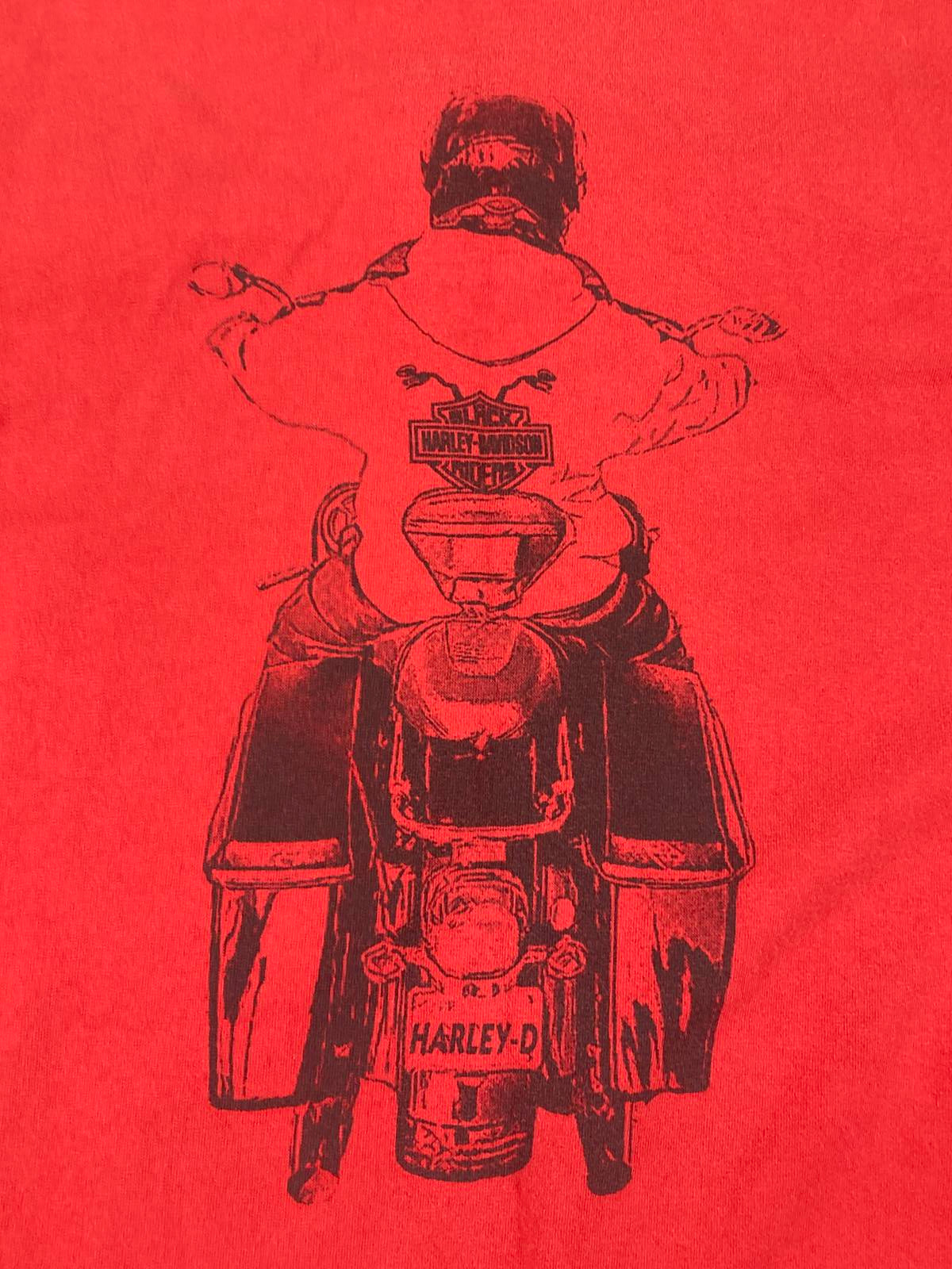 Pro Super Heavy Harley-Davidson Black Riders Red Fringe Sleeve Graphic Tee XL