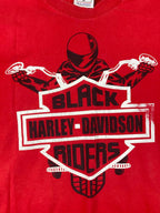 Pro Super Heavy Harley-Davidson Black Riders Red Fringe Sleeve Graphic Tee XL