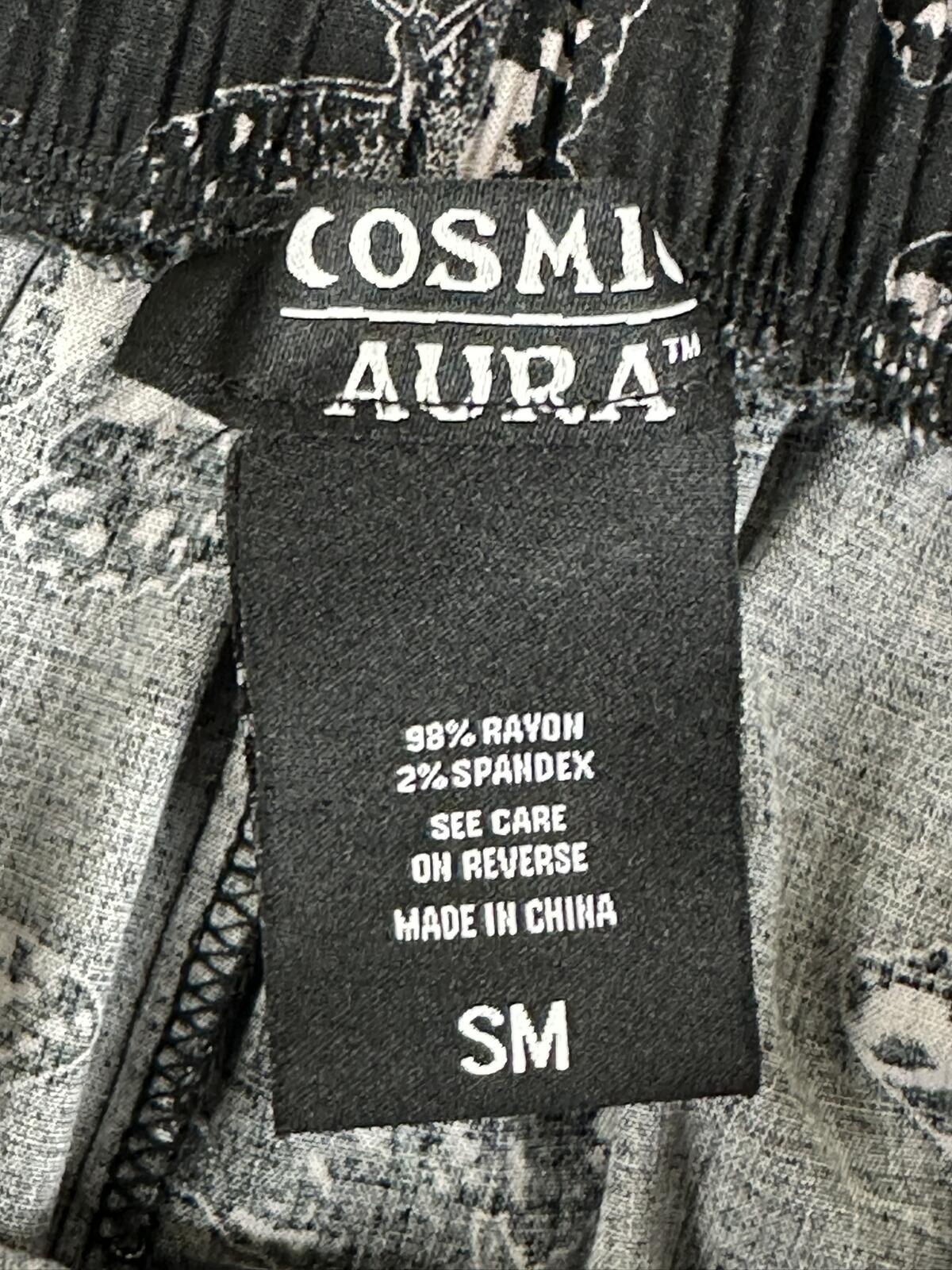 Cosmic Aura Hot Topic Dark Moth Butterfly Maxi Skirt Gothic Pockets Sz Small