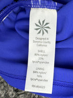 Athleta Tara Halter Tankini Swim Top Blue Underwire Twist Front Swimsuit 36 D/DD