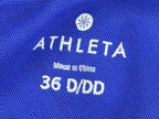Athleta Tara Halter Tankini Swim Top Blue Underwire Twist Front Swimsuit 36 D/DD