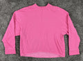 Nike Yoga Luxe Pink Cropped Fleece Crewneck Sweatshirt Women's Small S Boxy