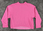 Nike Yoga Luxe Pink Cropped Fleece Crewneck Sweatshirt Women's Small S Boxy