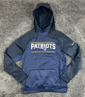 Nike New England Patriots Therma-FIT Hoodie Sweatshirt NFL Men's Navy Blue Small