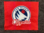 San Diego Clippers Red Rally Towel Retro Logo 18"x15"