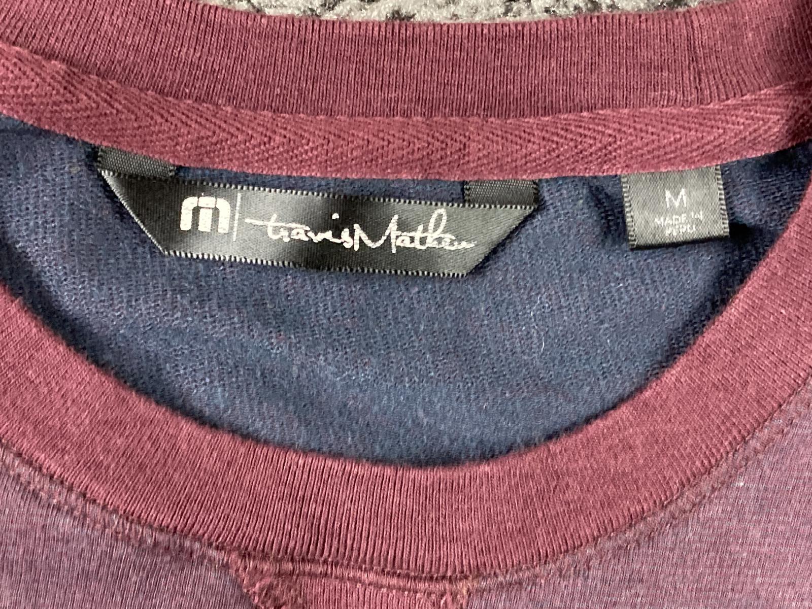 TravisMathew Crewneck Sweatshirt Men's Burgundy Pima Cotton Modal Blend Sz M