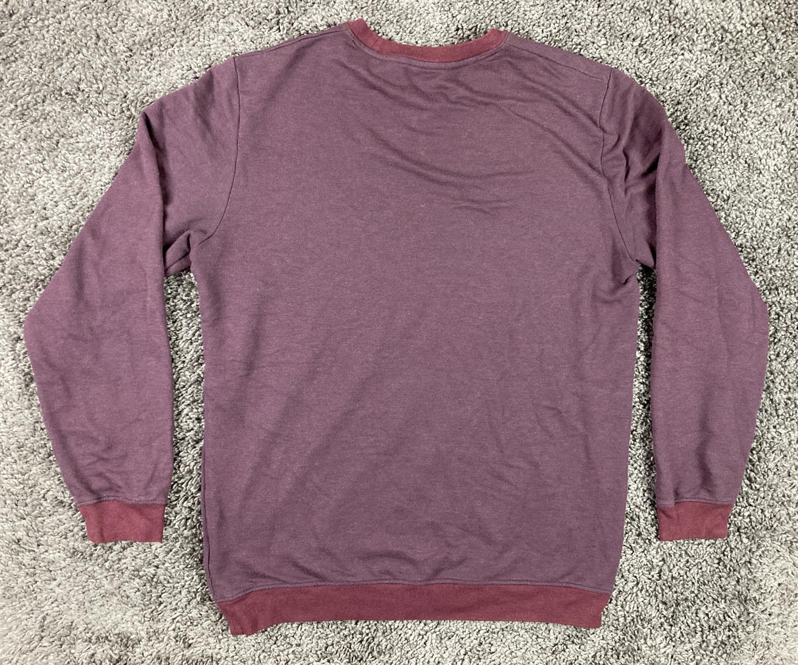 TravisMathew Crewneck Sweatshirt Men's Burgundy Pima Cotton Modal Blend Sz M
