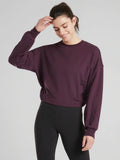 Athleta Yoga Tie Back Sweatshirt Agate Purple Nirvana Pullover Open Back Sz XS