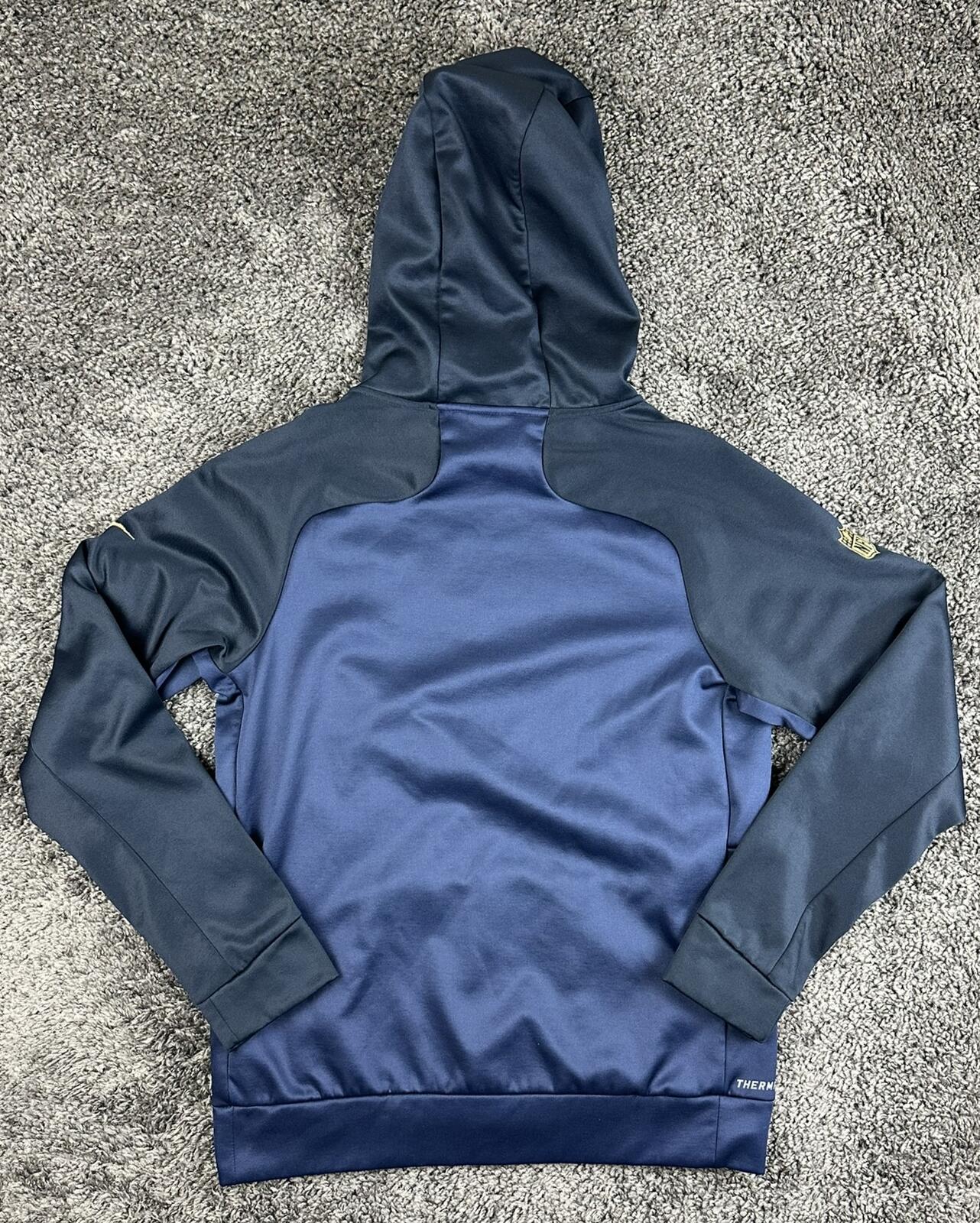 Nike New England Patriots Therma-FIT Hoodie Sweatshirt NFL Men's Navy Blue Small