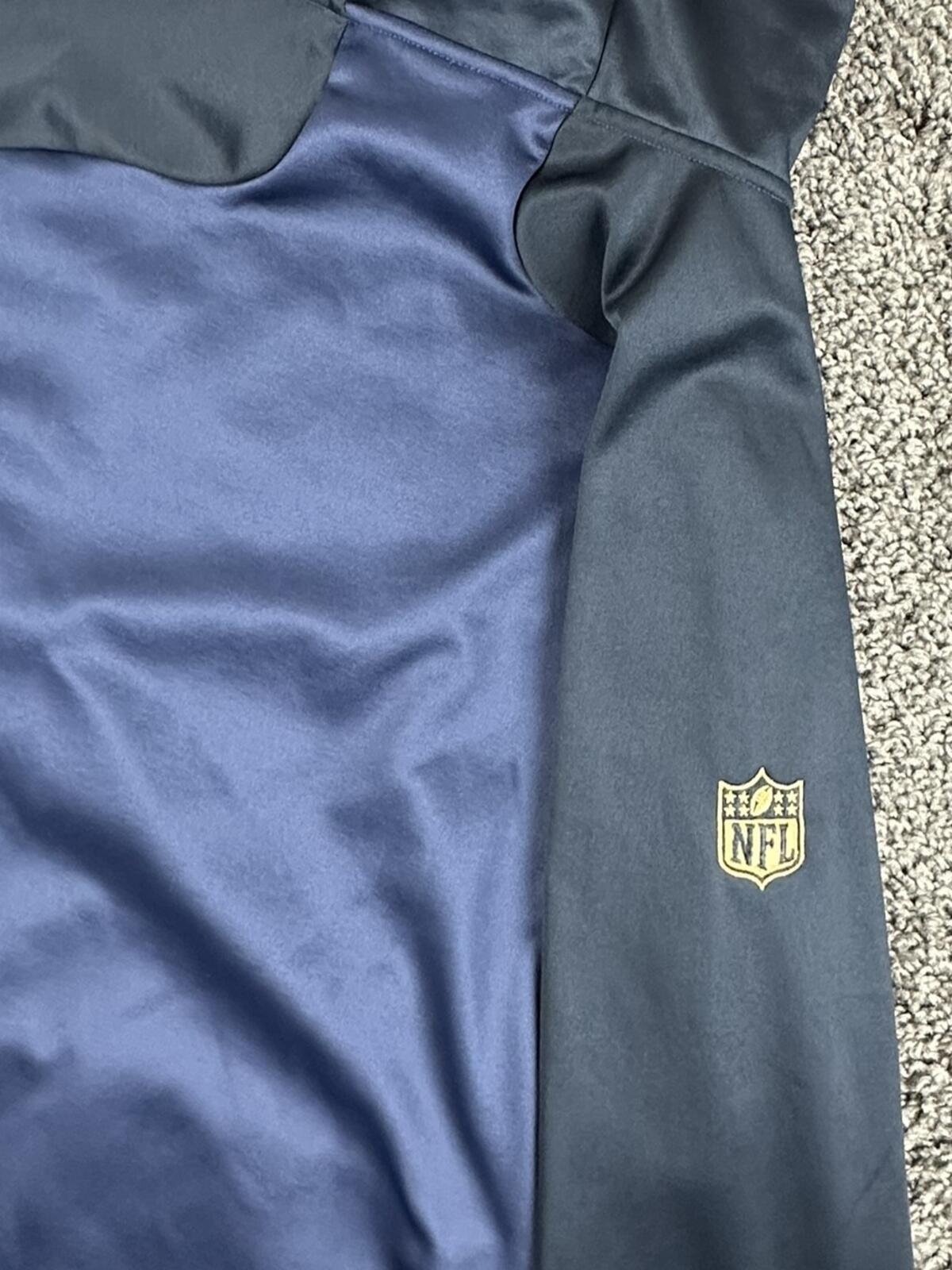 Nike New England Patriots Therma-FIT Hoodie Sweatshirt NFL Men's Navy Blue Small