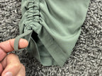 Athleta Aspire Ankle Green Ruched Stretch Jogger Pant Zip Pockets Womens Size 4