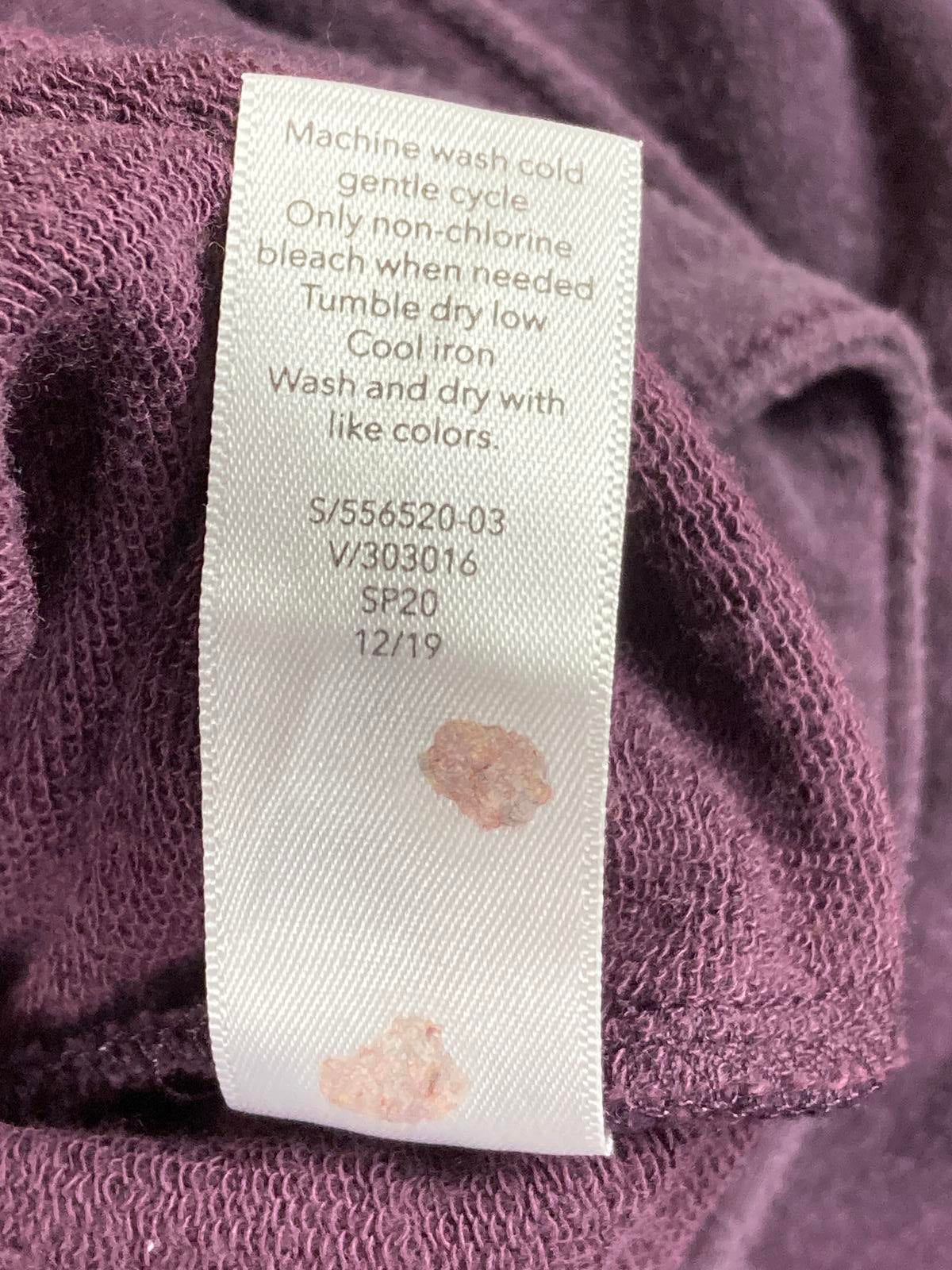 Athleta Yoga Tie Back Sweatshirt Agate Purple Nirvana Pullover Open Back Sz XS