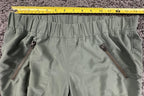 Athleta Aspire Ankle Green Ruched Stretch Jogger Pant Zip Pockets Womens Size 4
