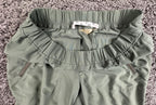 Athleta Aspire Ankle Green Ruched Stretch Jogger Pant Zip Pockets Womens Size 4
