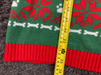 Norther Pole Ugly Christmas Sweater Women's Green Dachshund Through Snow Sz L