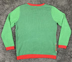 Norther Pole Ugly Christmas Sweater Women's Green Dachshund Through Snow Sz L