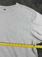 Uniqlo U Crew Neck T Shirt Mens Gray Heavyweight 100% Cotton Short Sleeve Sz 3XL