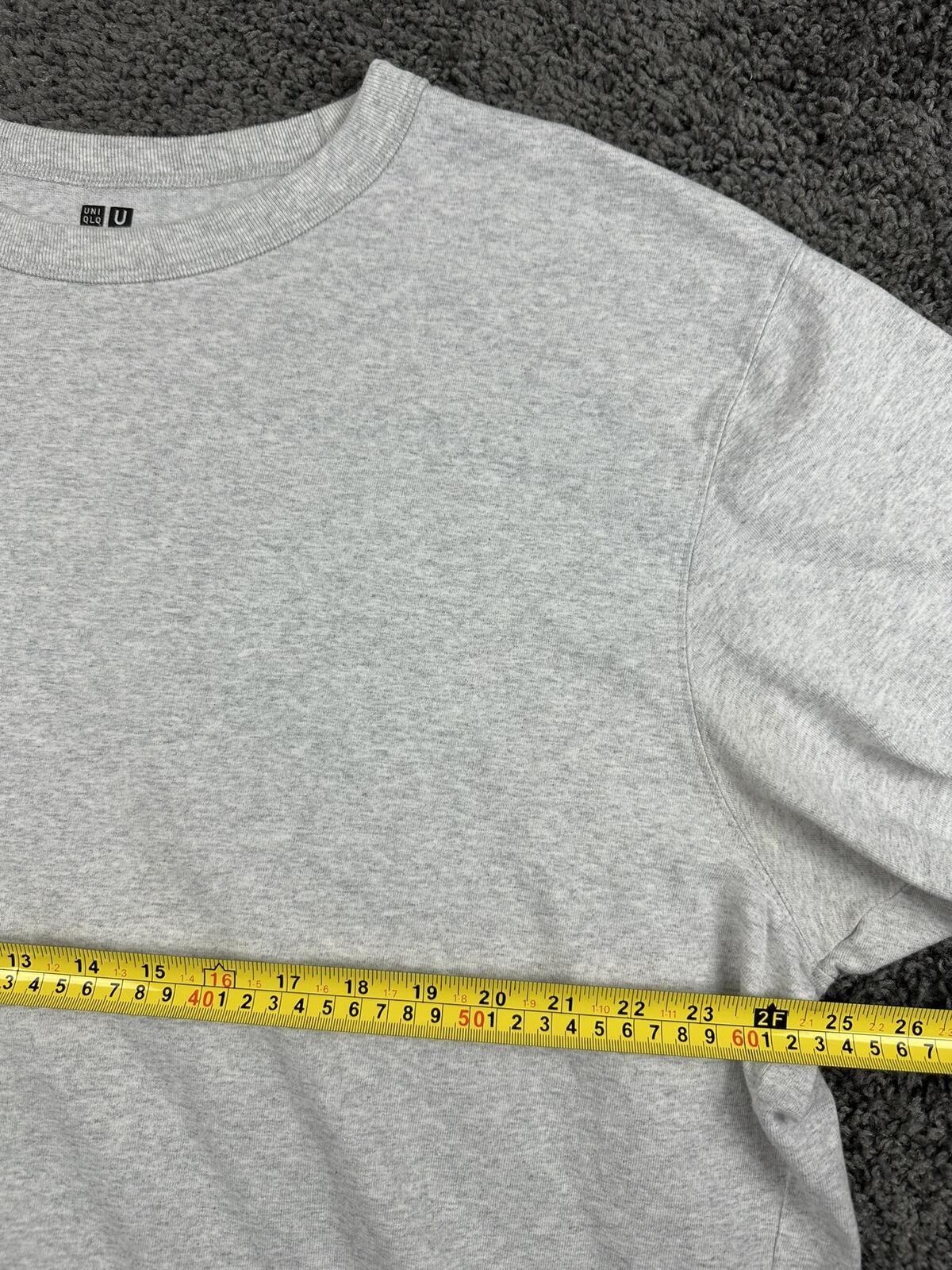 Uniqlo U Crew Neck T Shirt Mens Gray Heavyweight 100% Cotton Short Sleeve Sz 3XL