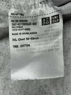 Uniqlo U Crew Neck T Shirt Mens Gray Heavyweight 100% Cotton Short Sleeve Sz 3XL