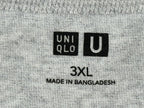 Uniqlo U Crew Neck T Shirt Mens Gray Heavyweight 100% Cotton Short Sleeve Sz 3XL