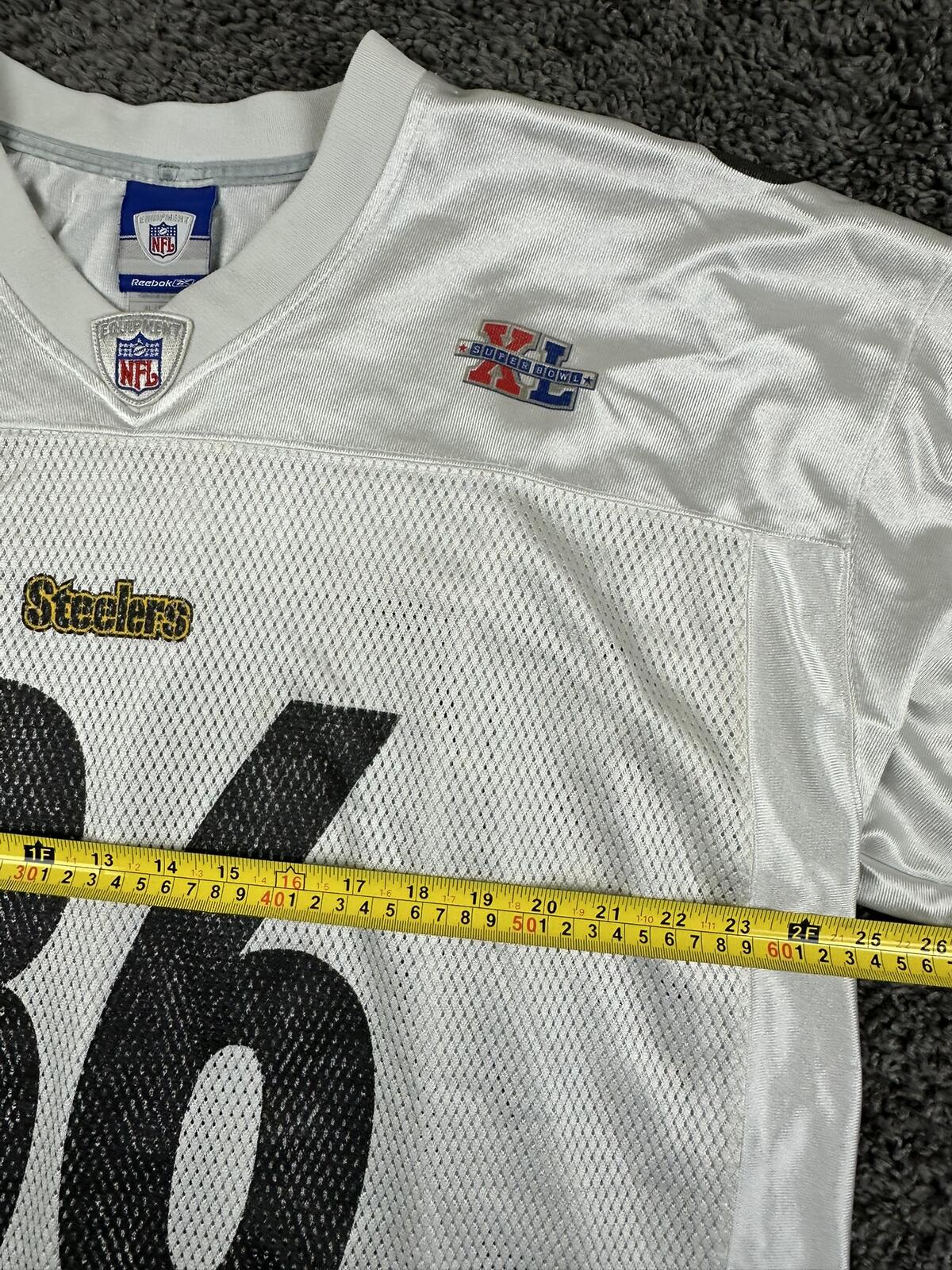 Vintage 2006 Reebok Steelers Hines Ward Jersey Mens XL White Super Bowl XL NFL