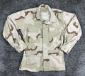 US Military 3 Color Desert Camo BDU Combat Jacket Coat Ripstop XS Short