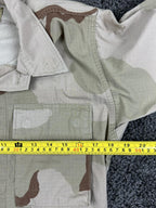 US Military 3 Color Desert Camo BDU Combat Jacket Coat Ripstop XS Short