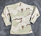 US Military 3 Color Desert Camo BDU Combat Jacket Coat Ripstop XS Short