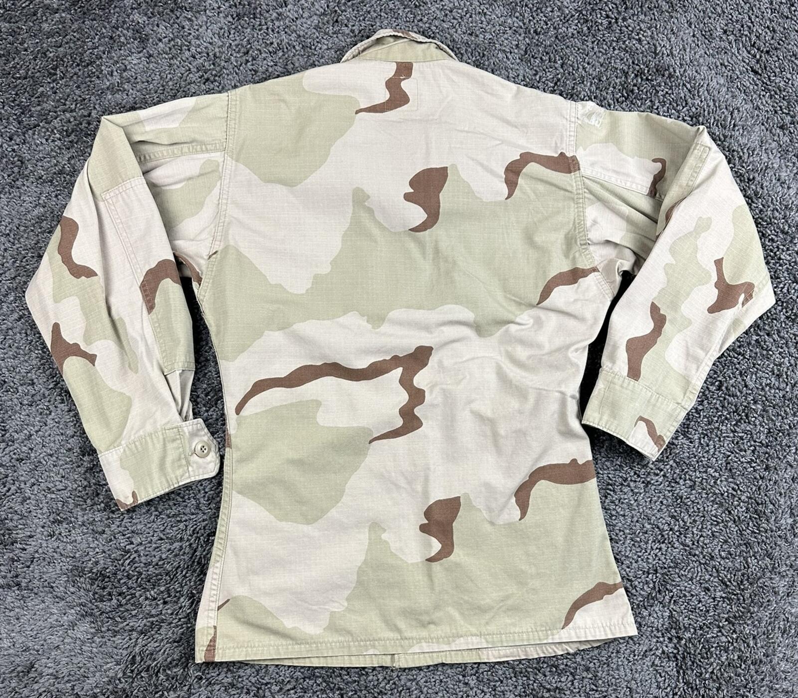 US Military 3 Color Desert Camo BDU Combat Jacket Coat Ripstop XS Short