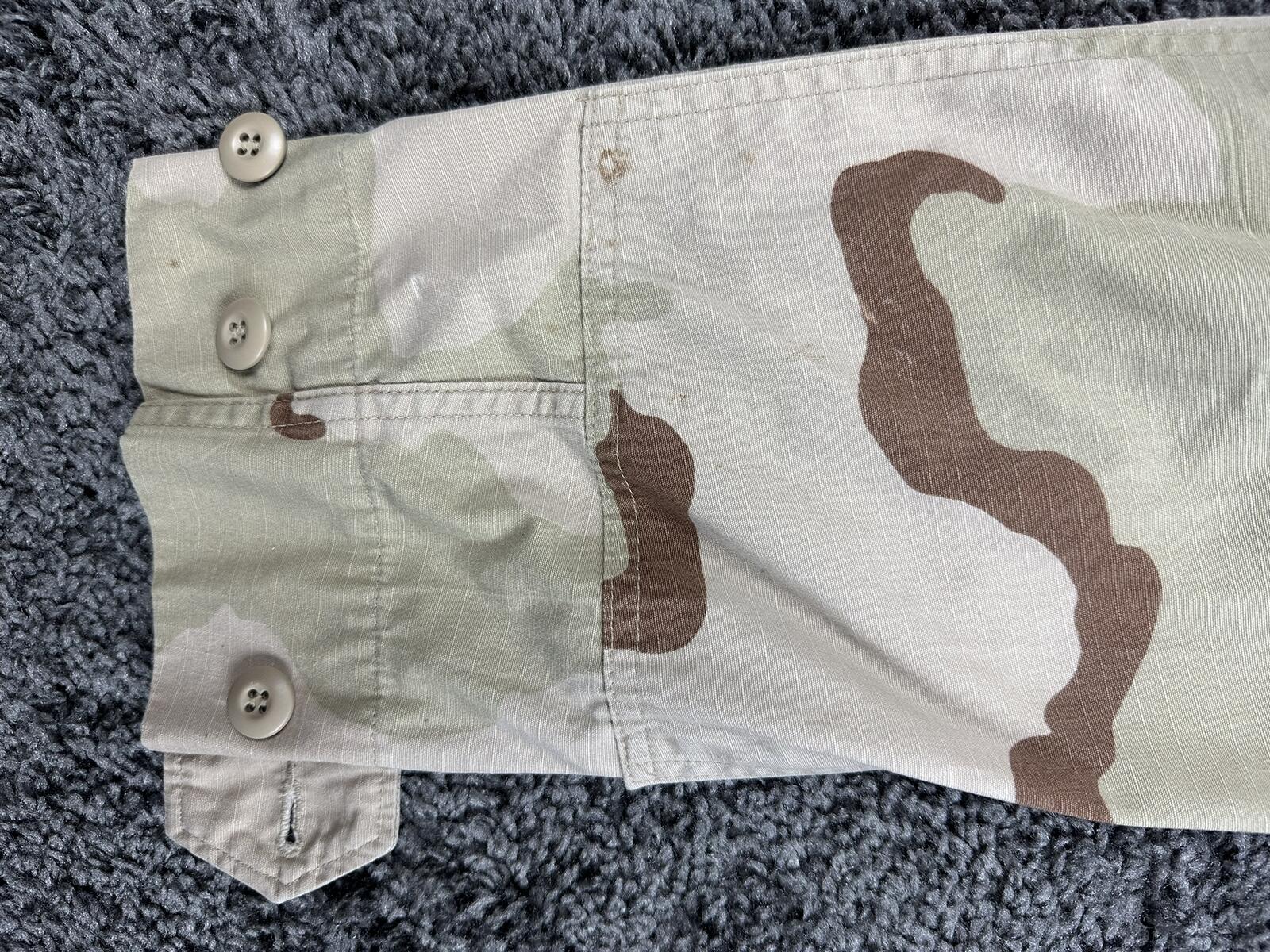 US Military 3 Color Desert Camo BDU Combat Jacket Coat Ripstop XS Short