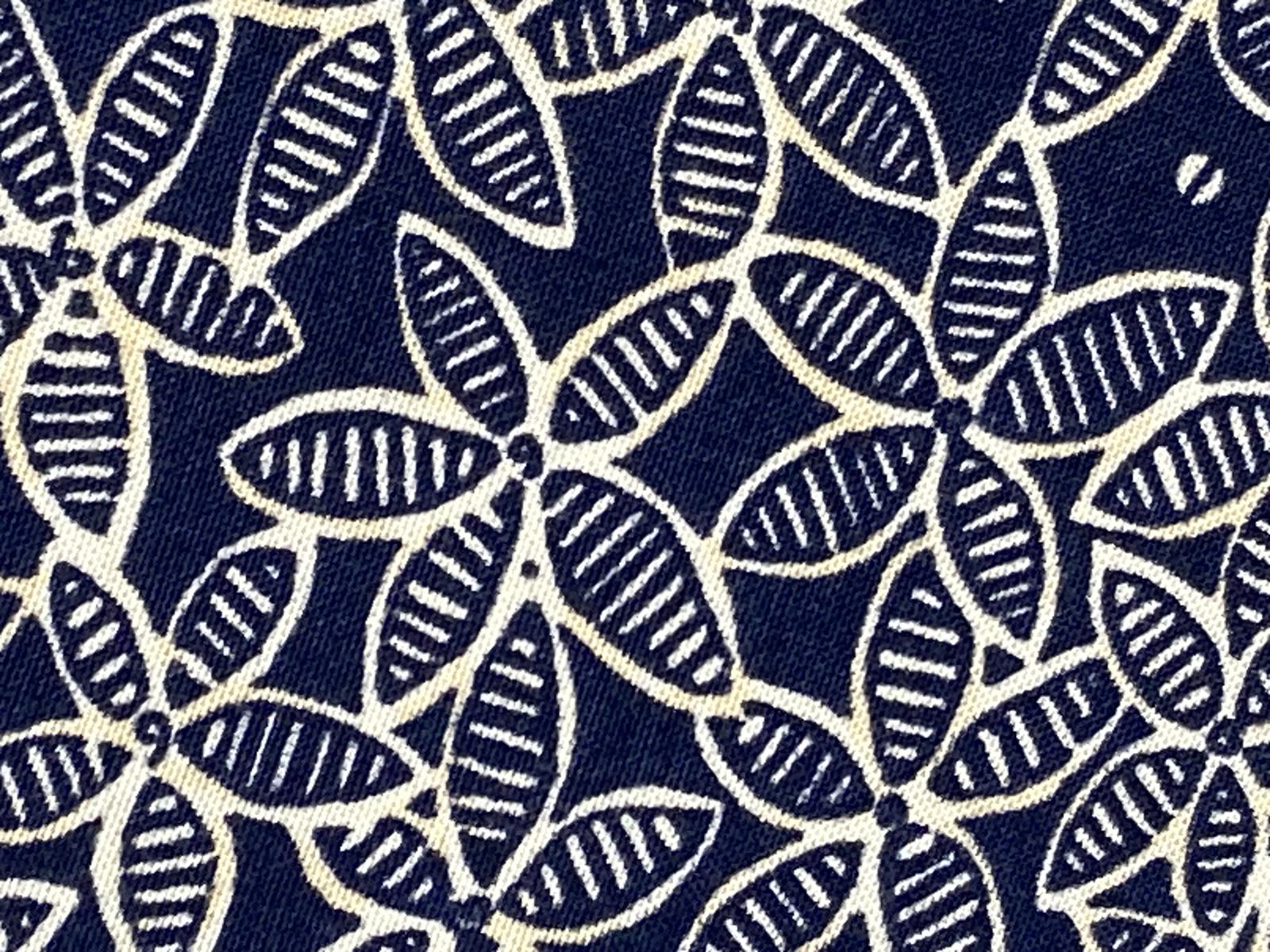 Norton McNaughton Vintage Women’s Shirt Sz L Navy Leaf Print Button Front Top