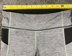 Lululemon Pace Rival Crop 22" Leggings Heathered Black Gray Mesh Pockets Sz 6
