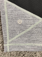 Lululemon Pace Rival Crop 22" Leggings Heathered Black Gray Mesh Pockets Sz 6