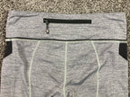 Lululemon Pace Rival Crop 22" Leggings Heathered Black Gray Mesh Pockets Sz 6