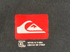 Quiksilver Men’s-Shirt Black Yellow Logo Distressed Graphic Surf Skate Tee XLT