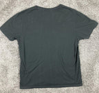 Quiksilver Men’s-Shirt Black Yellow Logo Distressed Graphic Surf Skate Tee XLT