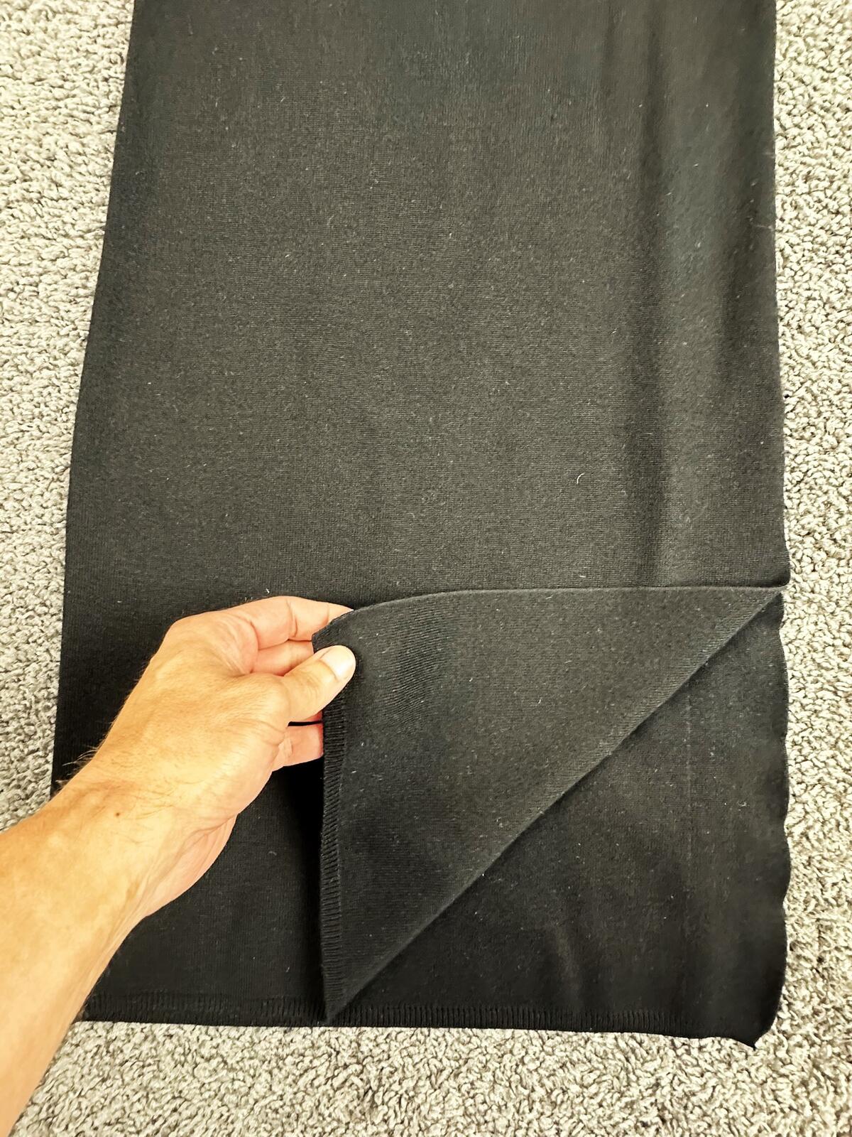 House of Harlow 1960 Skirt WomensBlack Knit Midi Side Slit Rayon Nylon Sz S