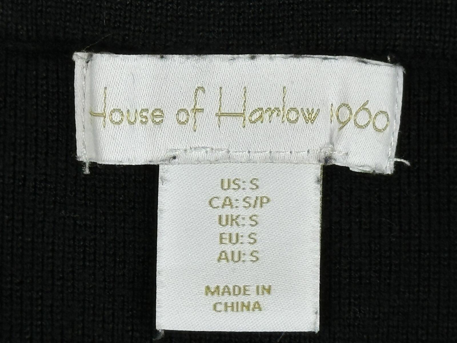 House of Harlow 1960 Skirt WomensBlack Knit Midi Side Slit Rayon Nylon Sz S