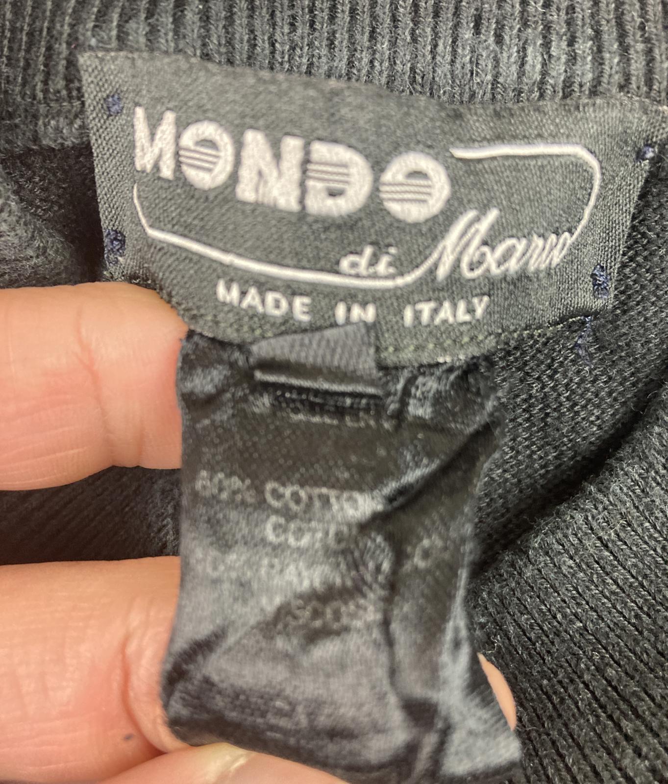 Mondo di Marco Sweater Mens XL Black Mock Neck Knit Made in Italy