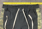 Kayden K Men's Black Skinny Pants Camo Side Stripe Ankle Zip Drawstring Size M