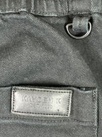 Kayden K Men's Black Skinny Pants Camo Side Stripe Ankle Zip Drawstring Size M