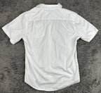 George Mens Dress Shirt White Short Sleeve Classic Fit Cotton Blend Button Up XL