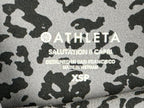 Athleta Salutation II Capri Leggings Gray Leopard Stash Pockets Yoga Pants XSP