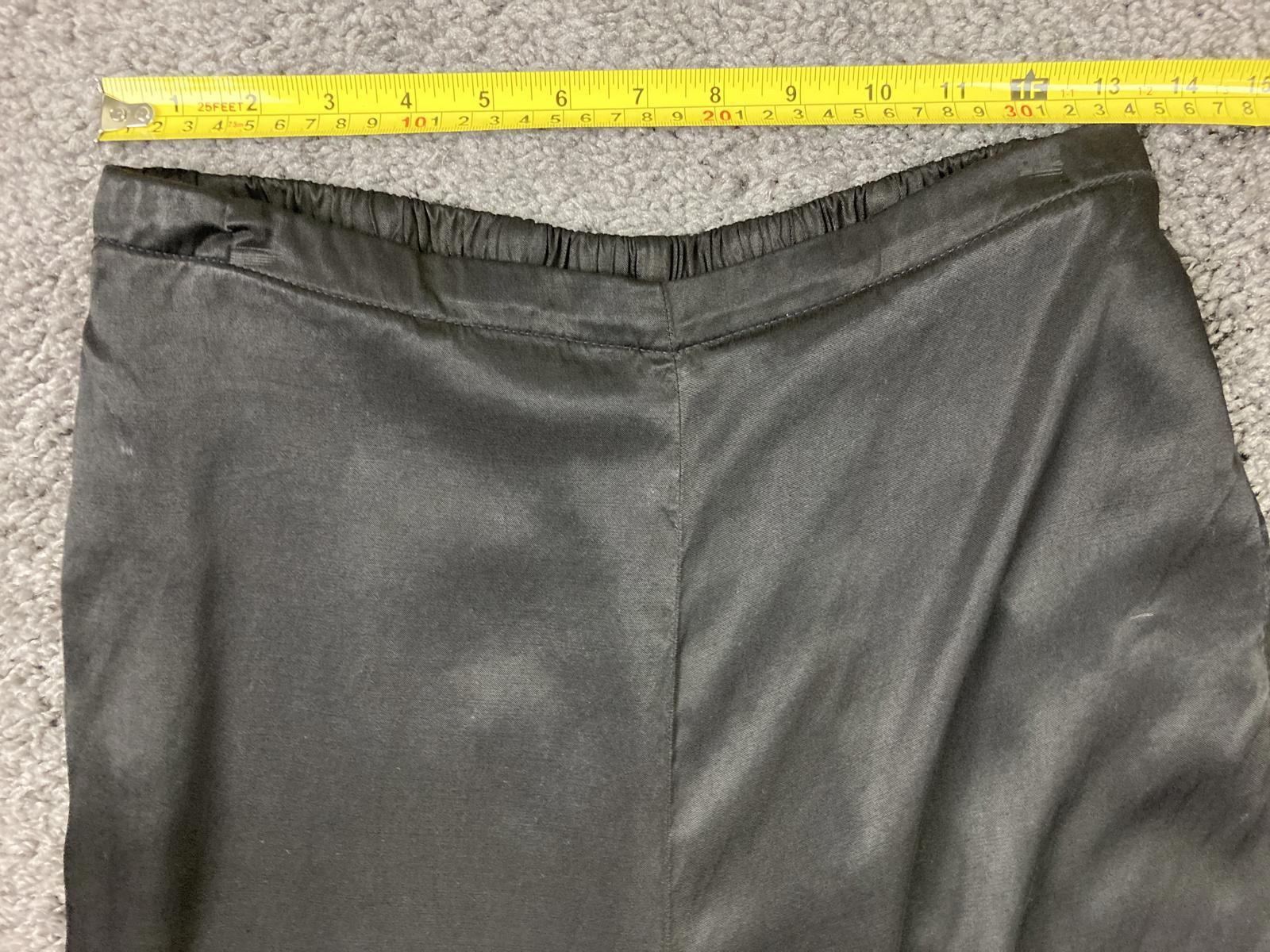 Bella Dahl Womens Black Wide Leg Pants High Waist Cupro Rayon Silky Pockets Sz M