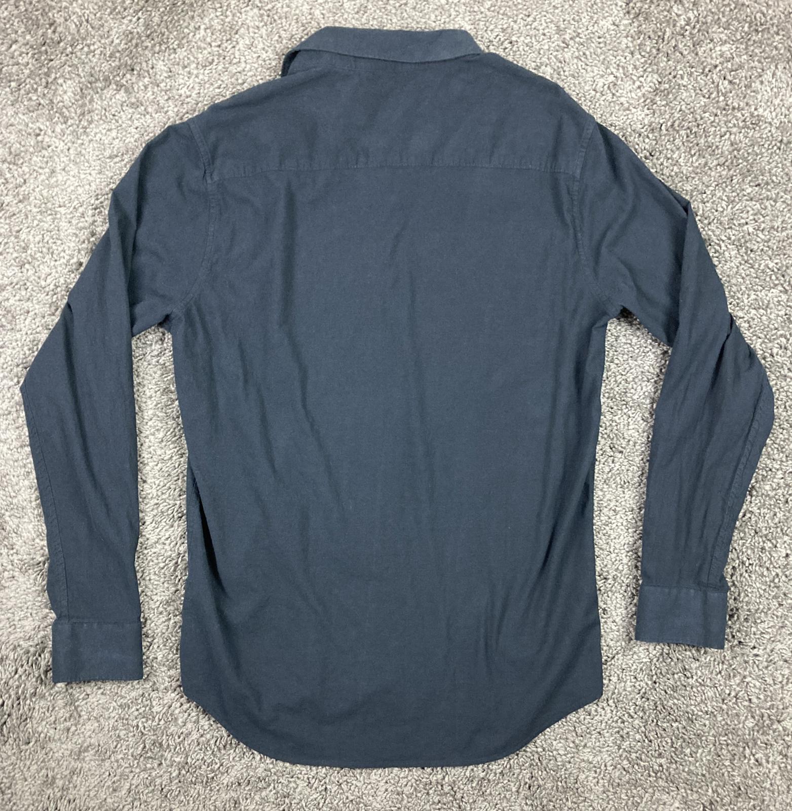 TravisMathew Cloud Flannel Button Up Shirt Mens Black Long Sleeve Sz Large