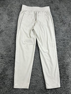 Athleta Brooklyn Mid Rise Ankle Pant Beige Lightweight Stretch Travel Sz 0