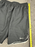 Nike Dri-FIT Shorts Youth  Black White Swoosh Running Athletic Shorts Sz XL