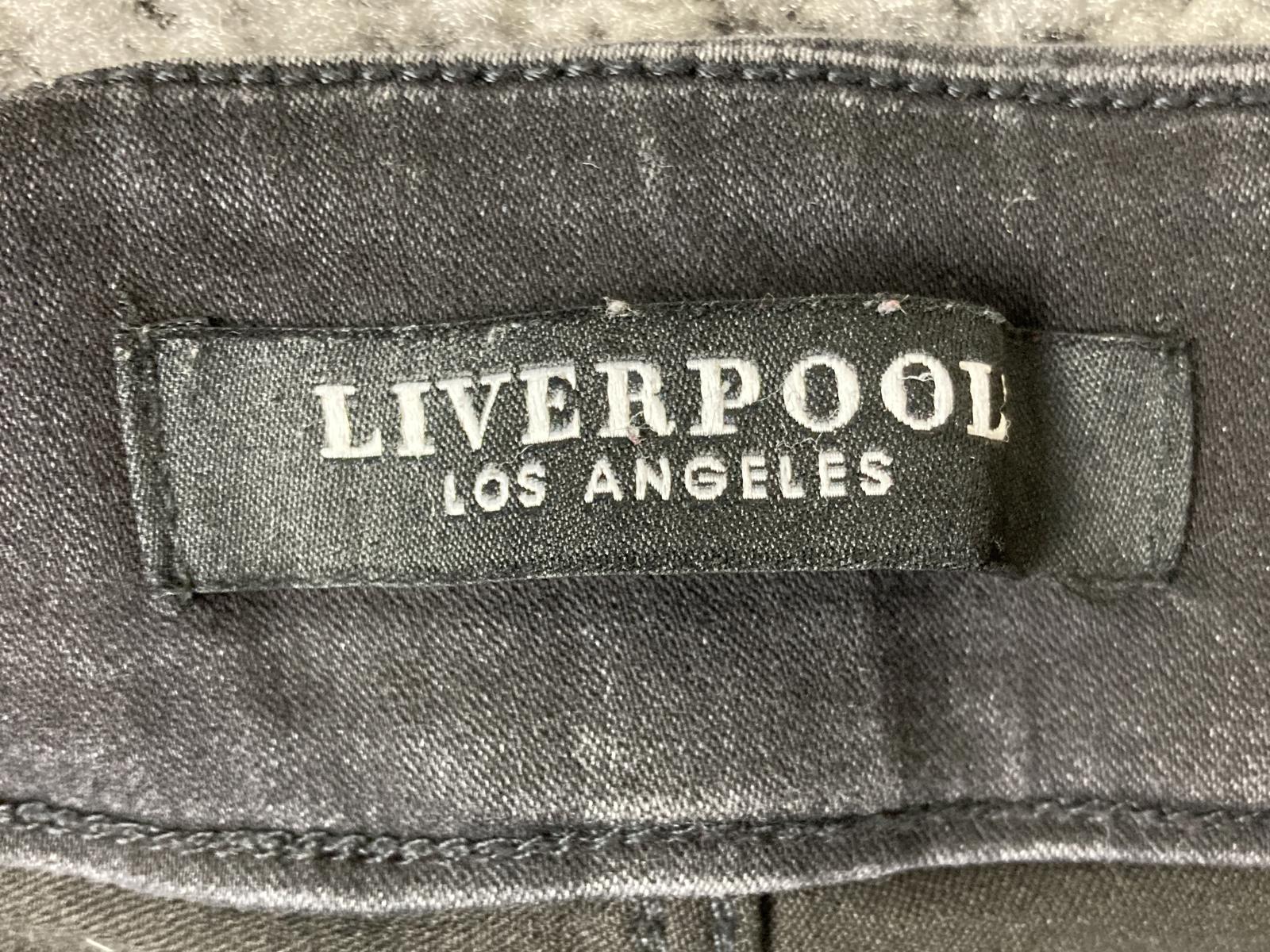 Liverpool Los Angeles The Skinny High Rise Pull On Jeans Black Rinse Size 6 / 28