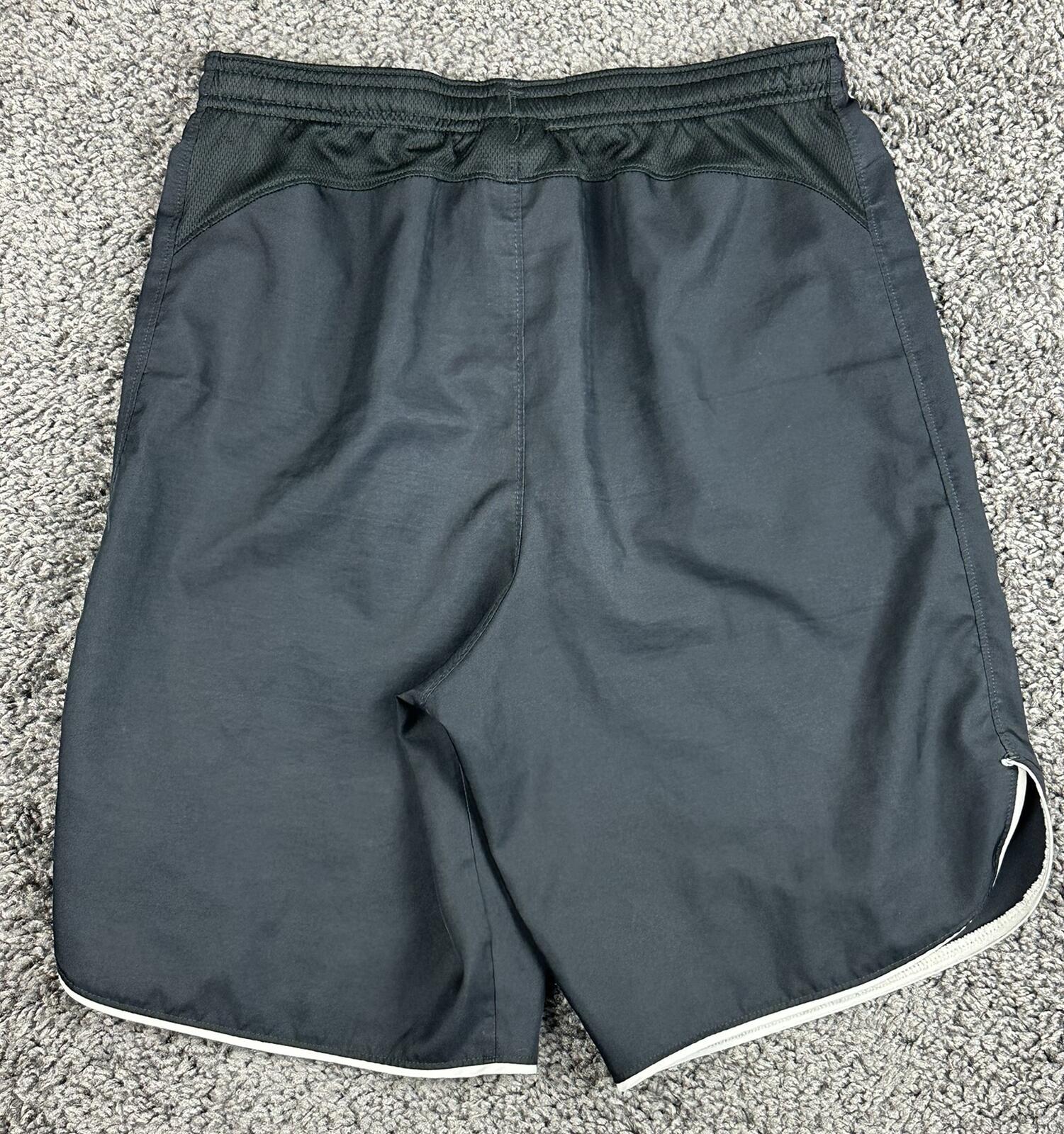 Nike Dri-FIT Shorts Youth  Black White Swoosh Running Athletic Shorts Sz XL