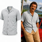 Tommy Bahama Shirt Men Gray 100% Silk Original Fit Camp Button Up Sz XXL
